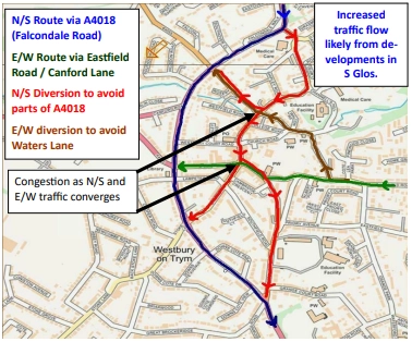 Image of the proposed changes on a map